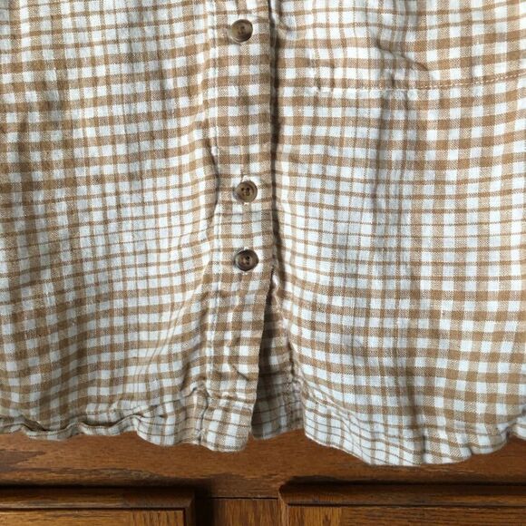 Everlane The Linen Billow Blouse Oversized Gingham Long Sleeve - XS - Picture 7 of 15